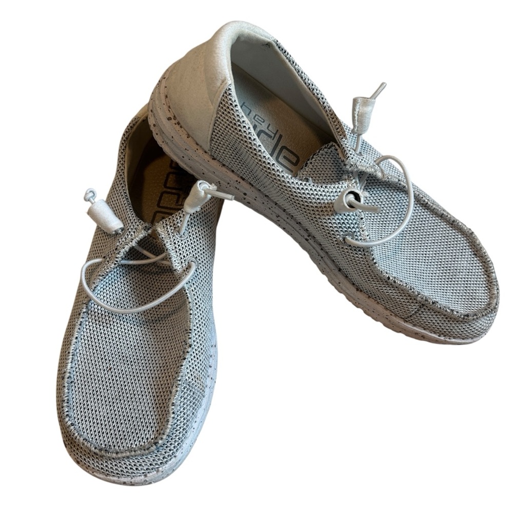 Hey Dude Wendy Sox Stone White Shoes‎ Women’s Size 8 Lightweight Casual Loafers